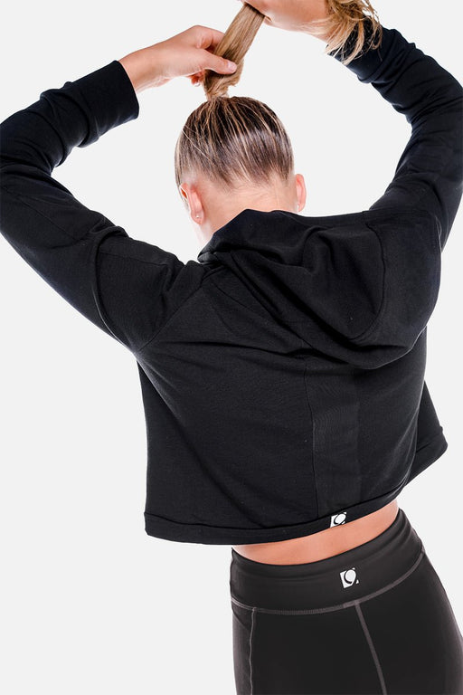 Empower Black Cropped Hoodie - configurable - Quatro Gymnastics UK