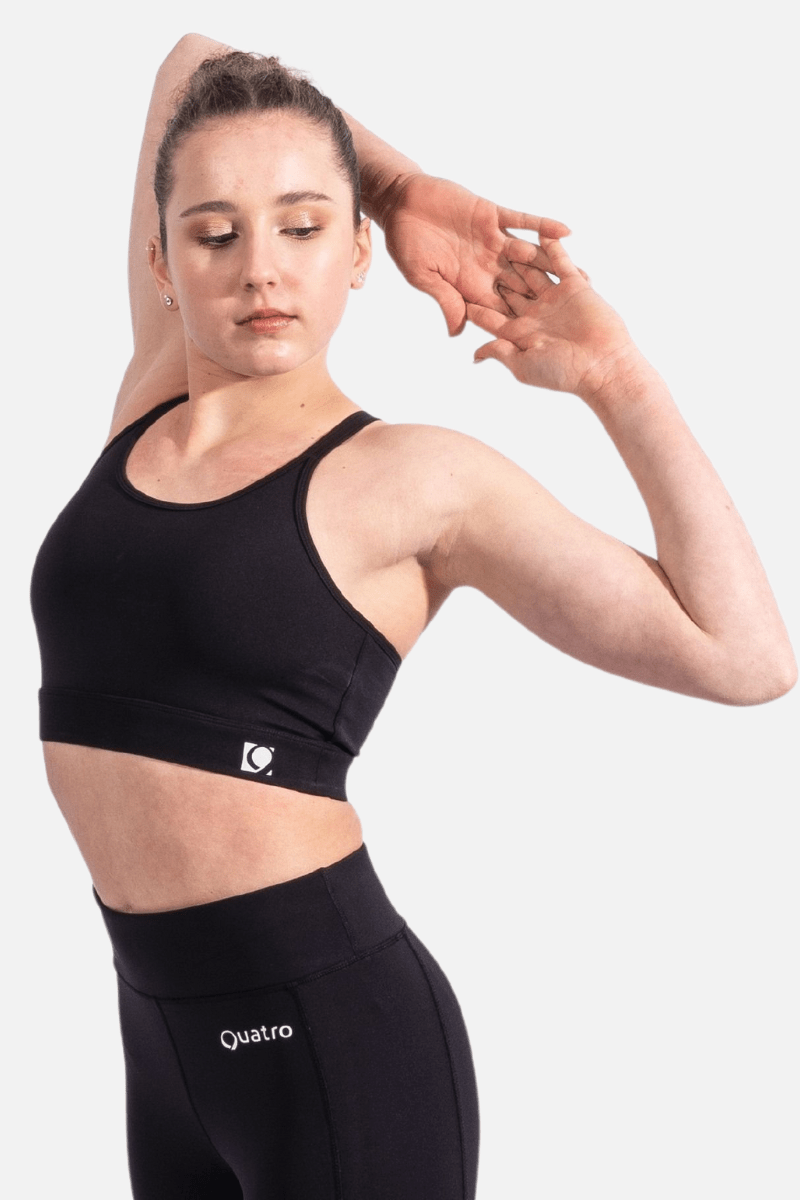 Energy Black Crop Top - configurable - Quatro Gymnastics UK