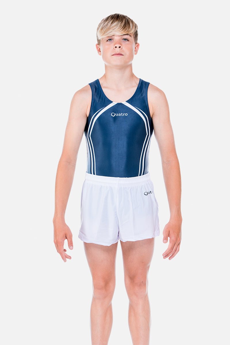 Expanse Navy Mens Leotard - configurable - Quatro Gymnastics UK