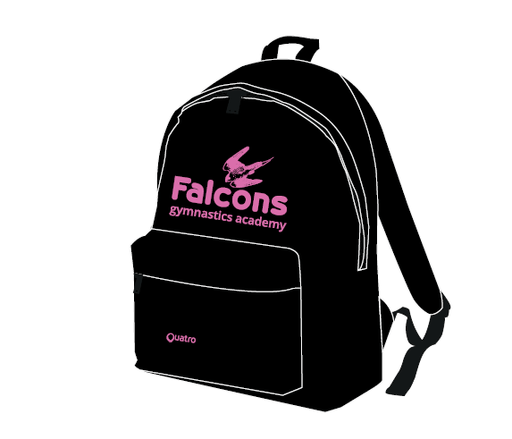 Falcons Black Backpack - simple - Quatro Gymnastics UK
