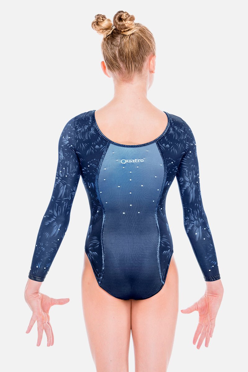 Fauna Blue Long Sleeve - configurable - Quatro Gymnastics UK