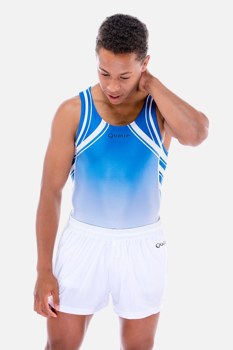 Hercules Royal Blue Mens Leotard - configurable - Quatro Gymnastics UK