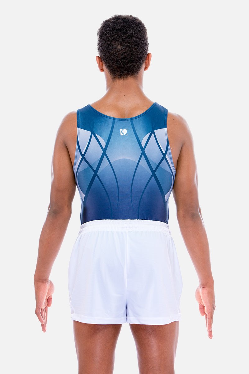 Hydra Navy Mens Leotard - configurable - Quatro Gymnastics UK