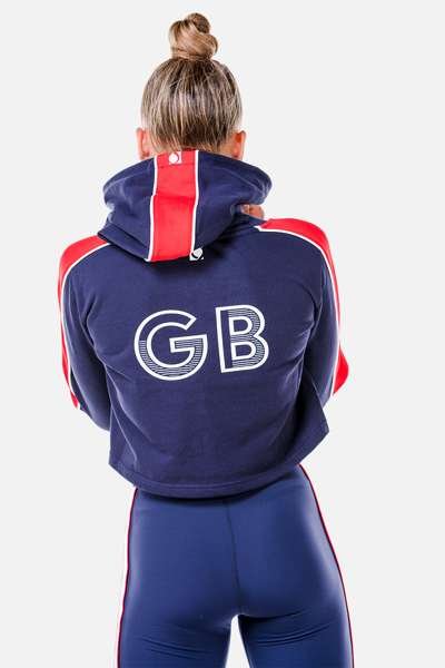 Kingdom Navy Cropped Hoodie - configurable - Quatro Gymnastics UK