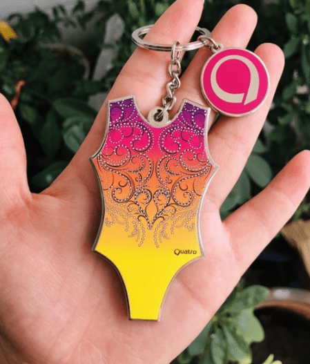 Lantern Mini Leotard Keyring - Configurable - Quatro Gymnastics UK