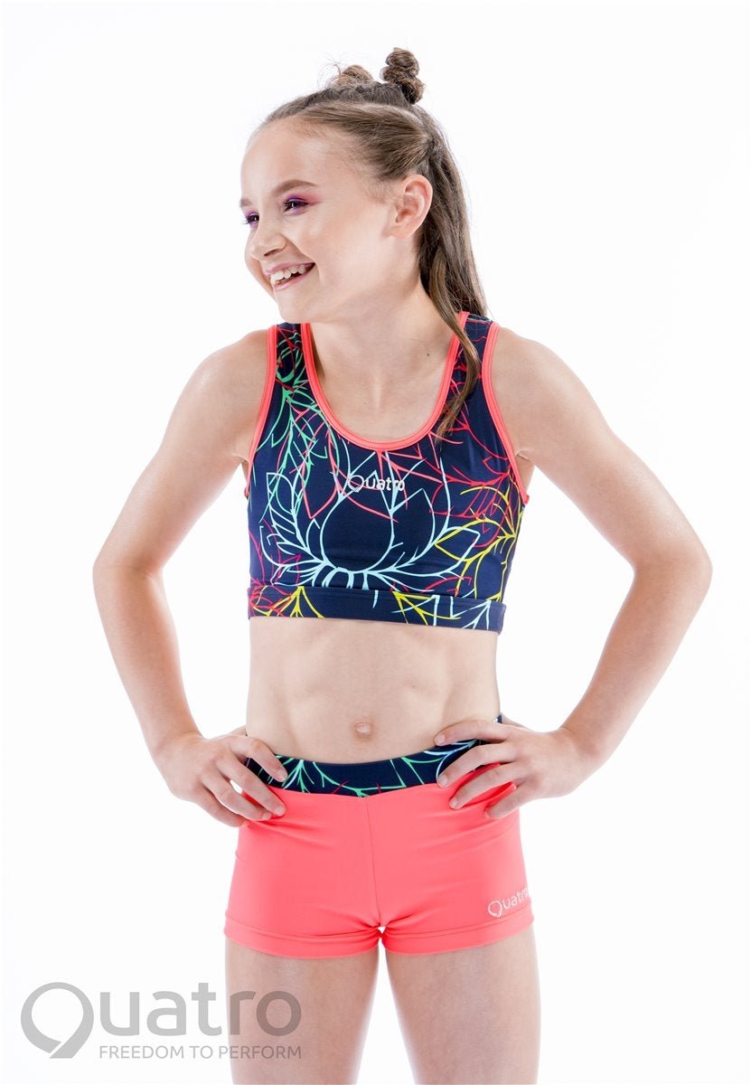 Lotus Navy Crop Top Set - configurable - Quatro Gymnastics UK