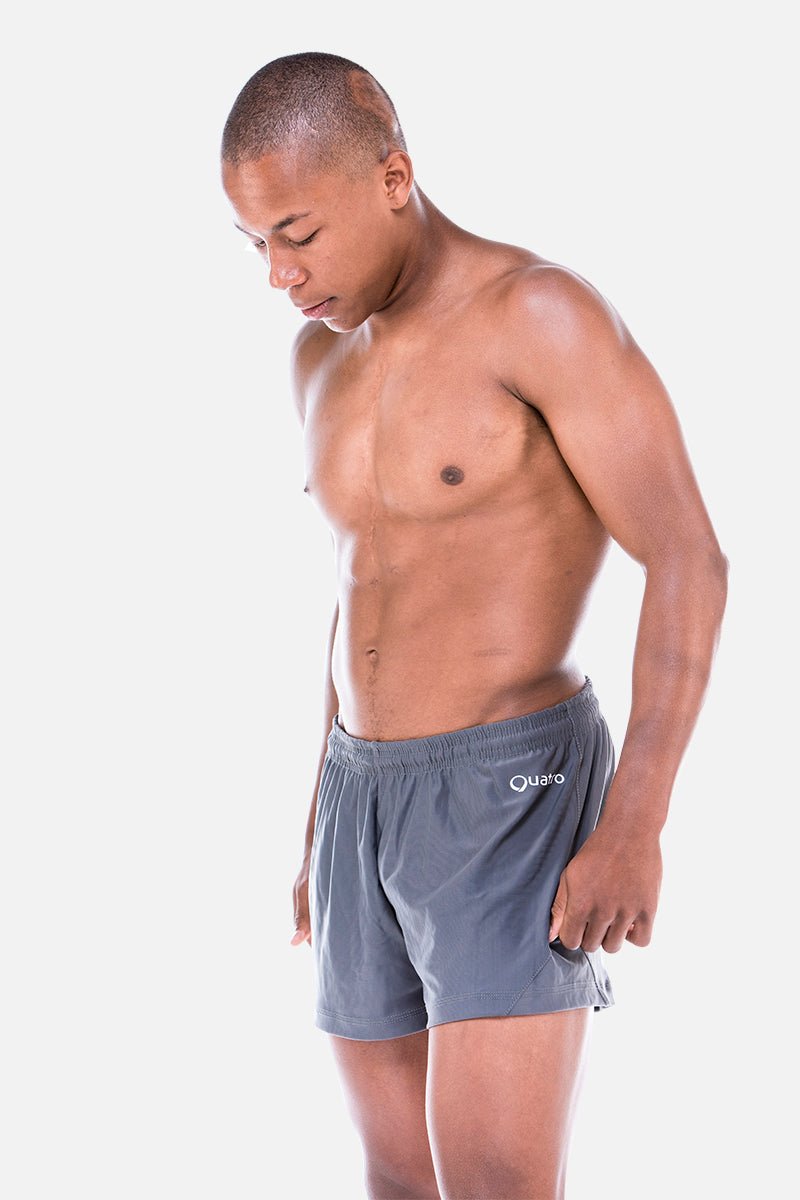 Mens Grey Shorts - configurable - Quatro Gymnastics UK