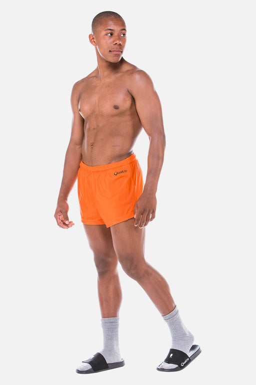 Mens Orange Shorts - configurable - Quatro Gymnastics UK