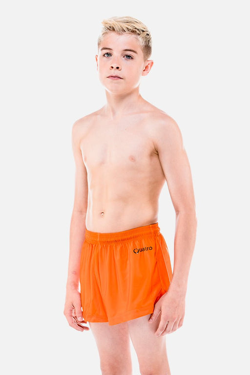 Mens Orange Shorts - configurable - Quatro Gymnastics UK