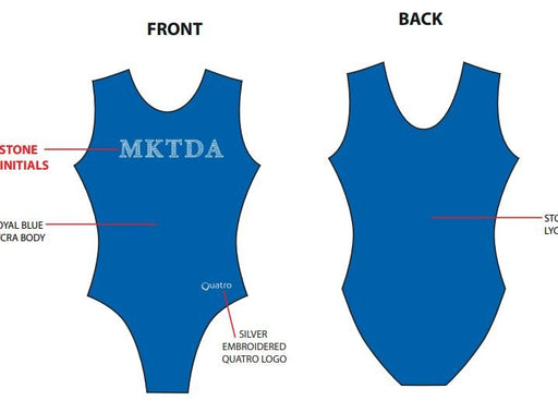 MKTDA BLUE LYCRA TANK - Configurable - Quatro Gymnastics UK