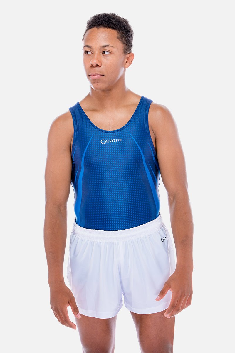 Orion Navy Mens Leotard - configurable - Quatro Gymnastics UK