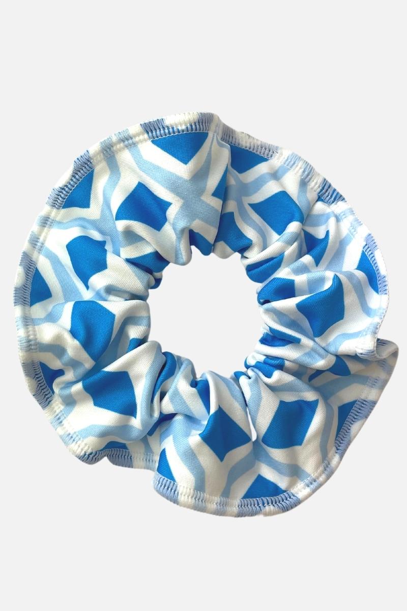 Podium Ocean Blue Scrunchie - simple - Quatro Gymnastics UK
