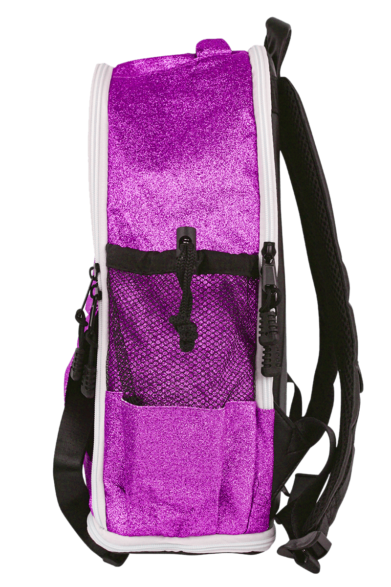 Purple Glitter Backpack - simple - Quatro Gymnastics UK