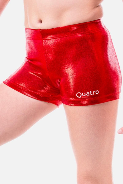 Red Mystic Coloured Shorts - configurable - Quatro Gymnastics UK