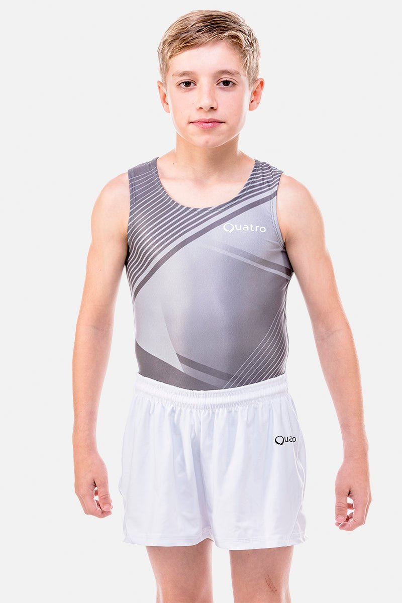 Sequence Grey Mens Leotard - configurable - Quatro Gymnastics UK