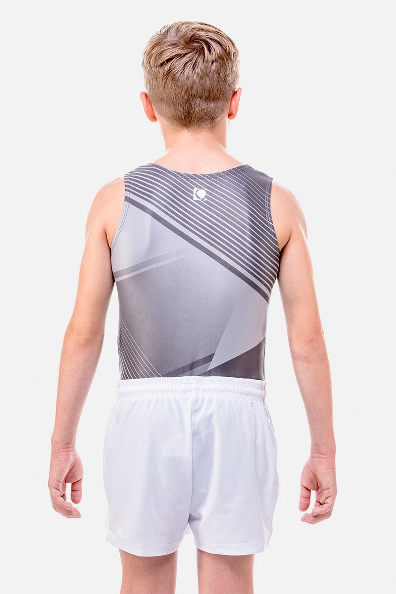 Sequence Grey Mens Leotard - configurable - Quatro Gymnastics UK