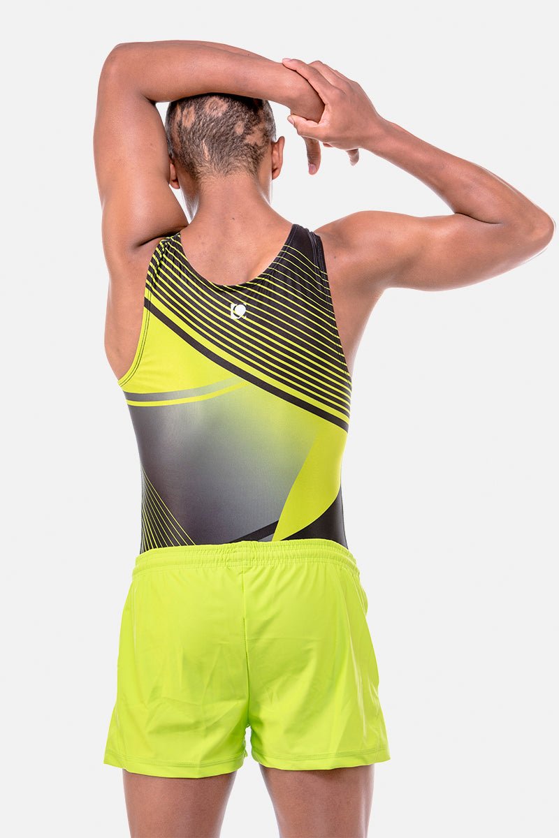 Sequence Lime Mens Leotard - configurable - Quatro Gymnastics UK