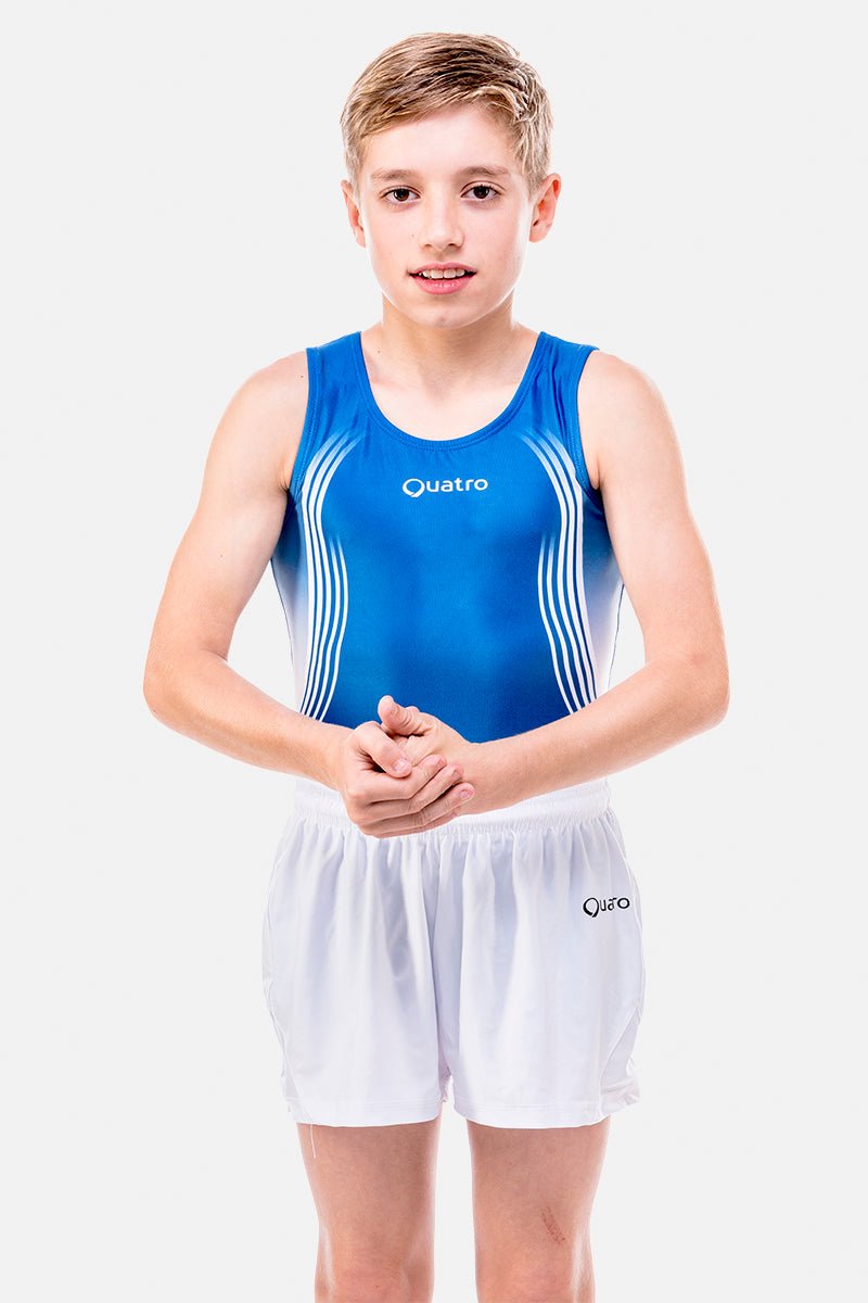 Sprint Royal Blue Mens Leotard - configurable - Quatro Gymnastics UK