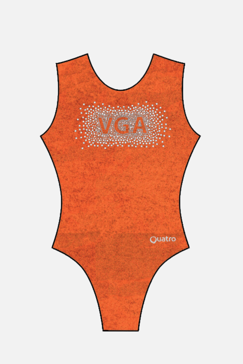 VGA Copper Orange Workout Tank - Configurable - Quatro Gymnastics UK
