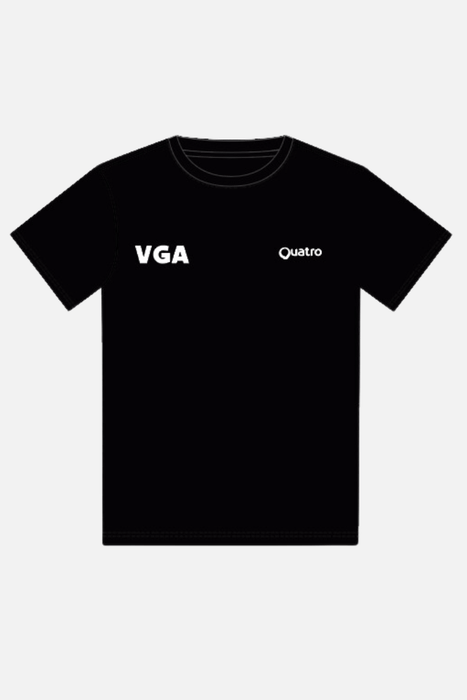 VGA Kids Black/White T-Shirt - Configurable - Quatro Gymnastics UK