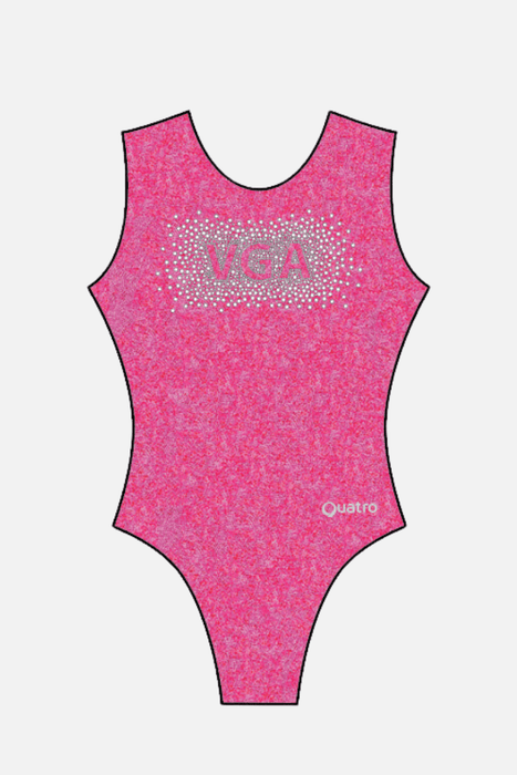 VGA Pink Workout Tank - Configurable - Quatro Gymnastics UK