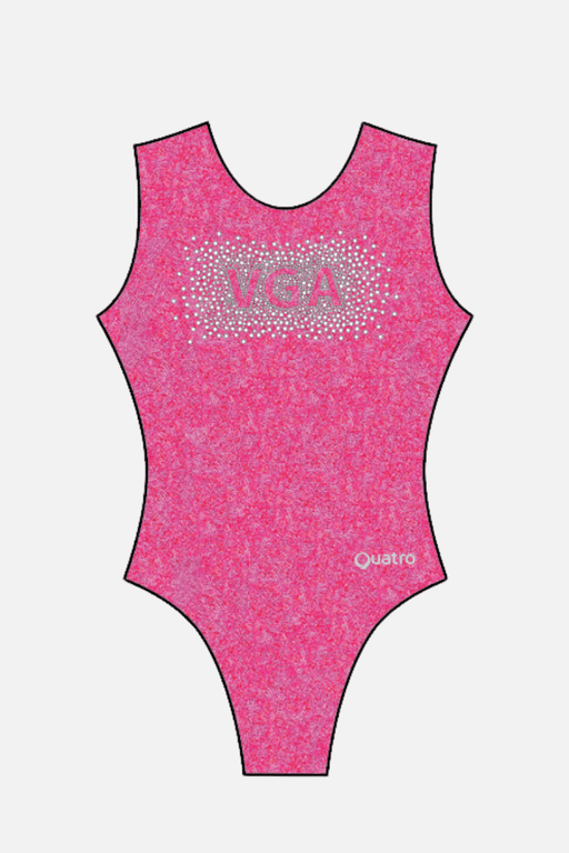 VGA Pink Workout Tank - Configurable - Quatro Gymnastics UK