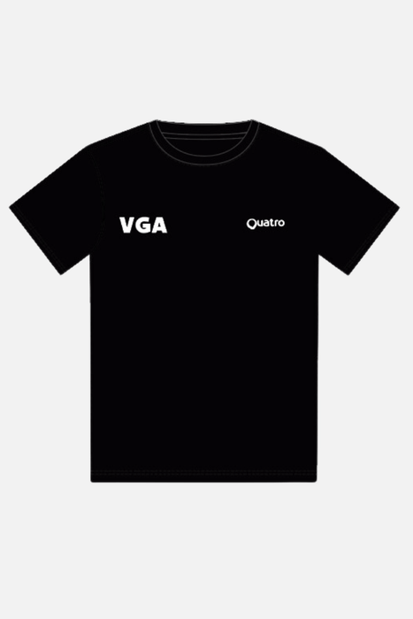 VGA Unisex Adults Black/White T-Shirt - Configurable - Quatro Gymnastics UK