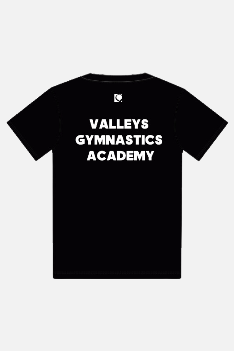 VGA Unisex Adults Black/White T-Shirt - Configurable - Quatro Gymnastics UK