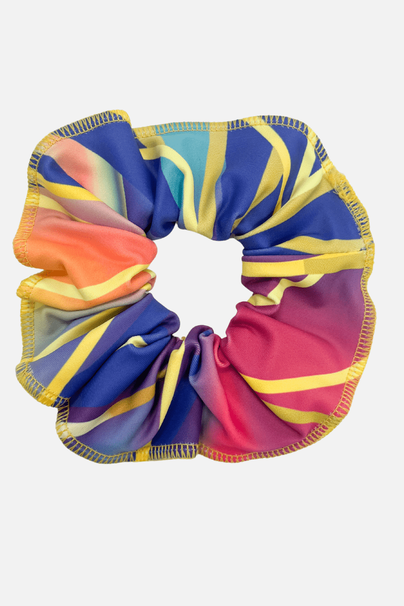 Waves Royal Blue Scrunchie - Configurable - Quatro Gymnastics UK