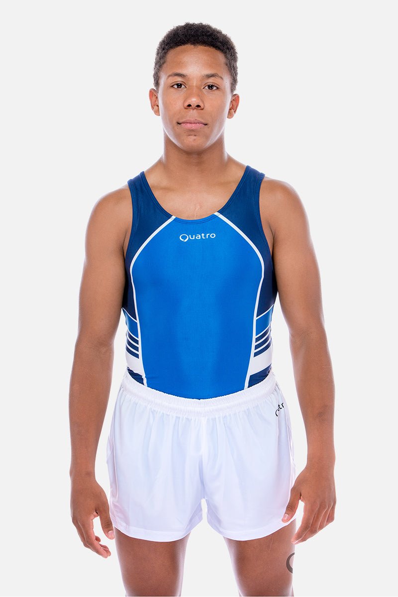 Zeus Navy Mens Leotard - configurable - Quatro Gymnastics UK